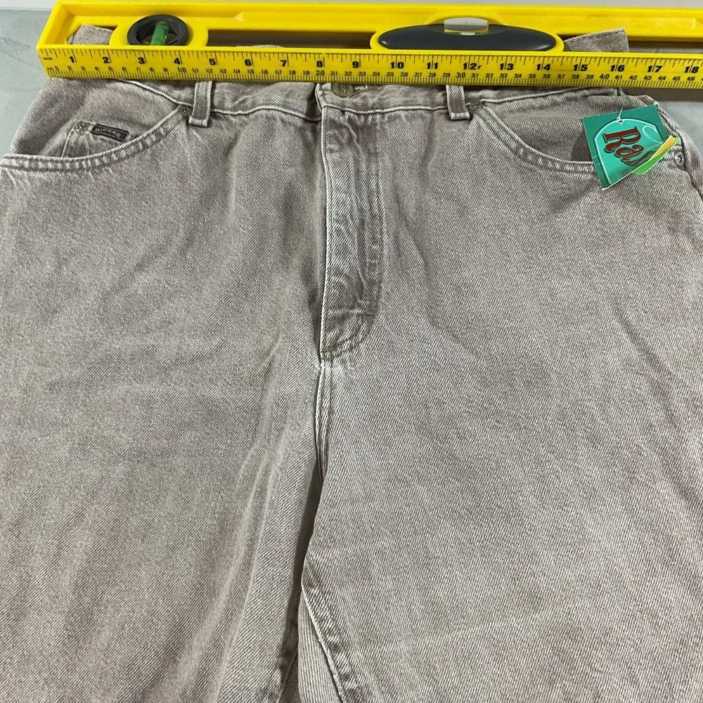 Riders Denim Jeans 34x34 New With Tags Relaxed Straight Leg Tan Beige Vintage 90